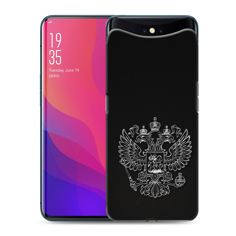 Пластиковый чехол на OPPO Find X с принтом Герб России Пластиковый чехол на OPPO Find X с принтом Герб России