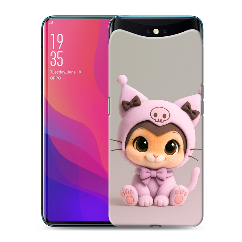 Силиконовый чехол на OPPO Find X с принтом Куроми Kuromi Силиконовый чехол на OPPO Find X с принтом Куроми Kuromi