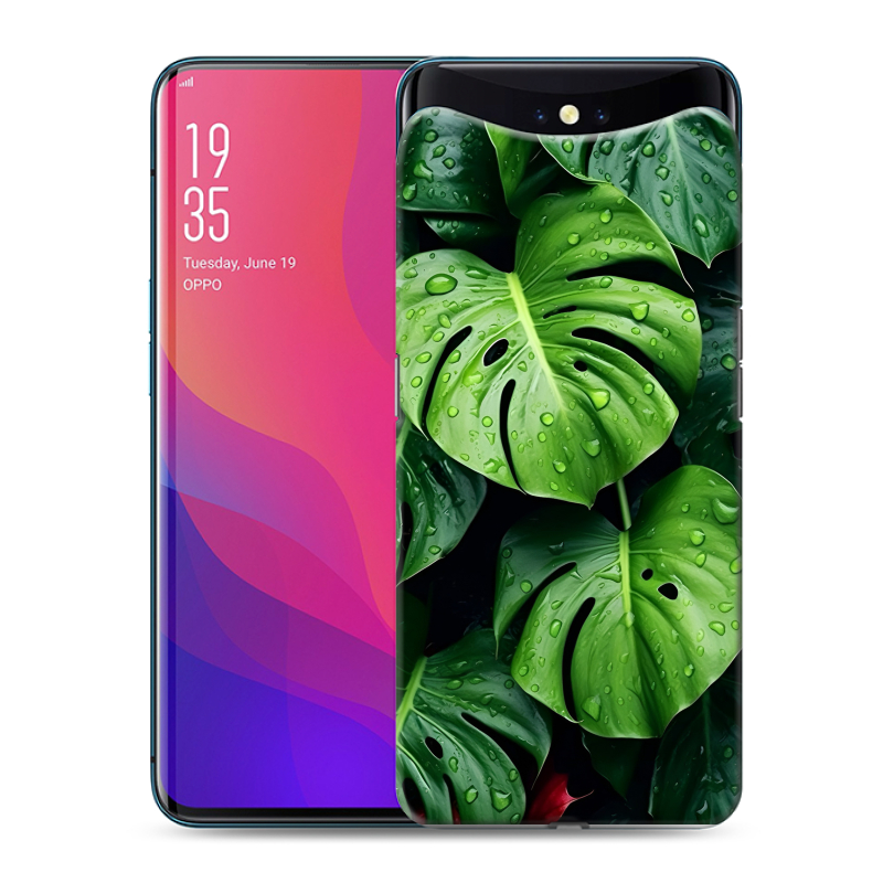 Пластиковый чехол на OPPO Find X с принтом Листья Пластиковый чехол на OPPO Find X с принтом Листья