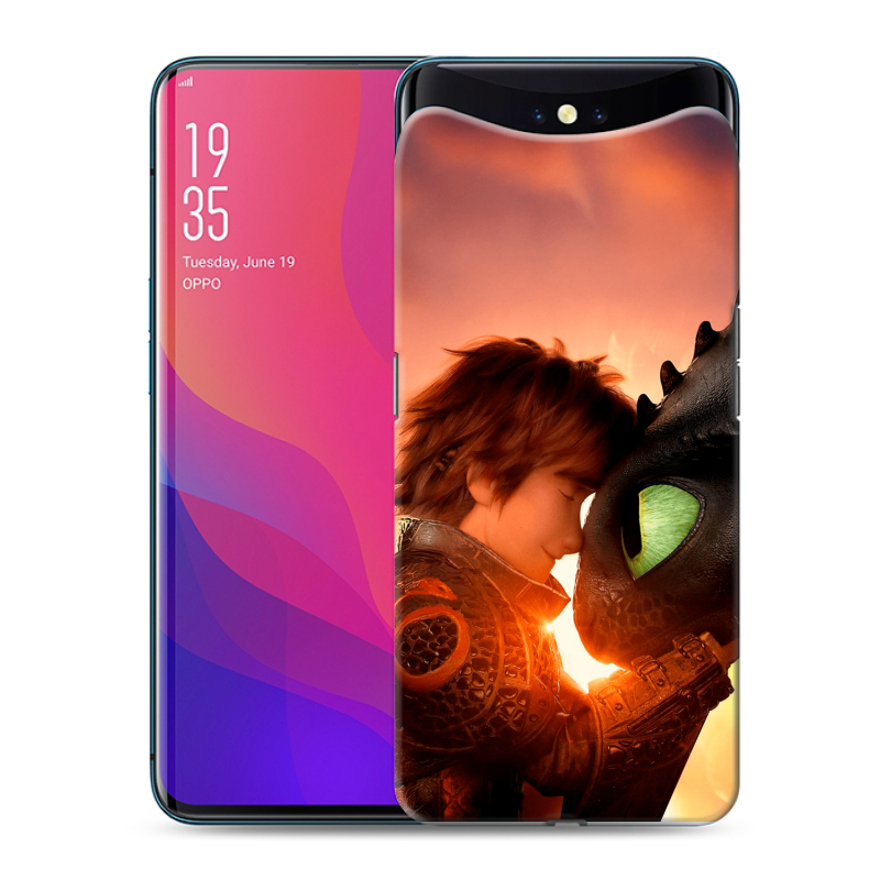 Силиконовый чехол на OPPO Find X с принтом Как приручить дракона Силиконовый чехол на OPPO Find X с принтом Как приручить дракона