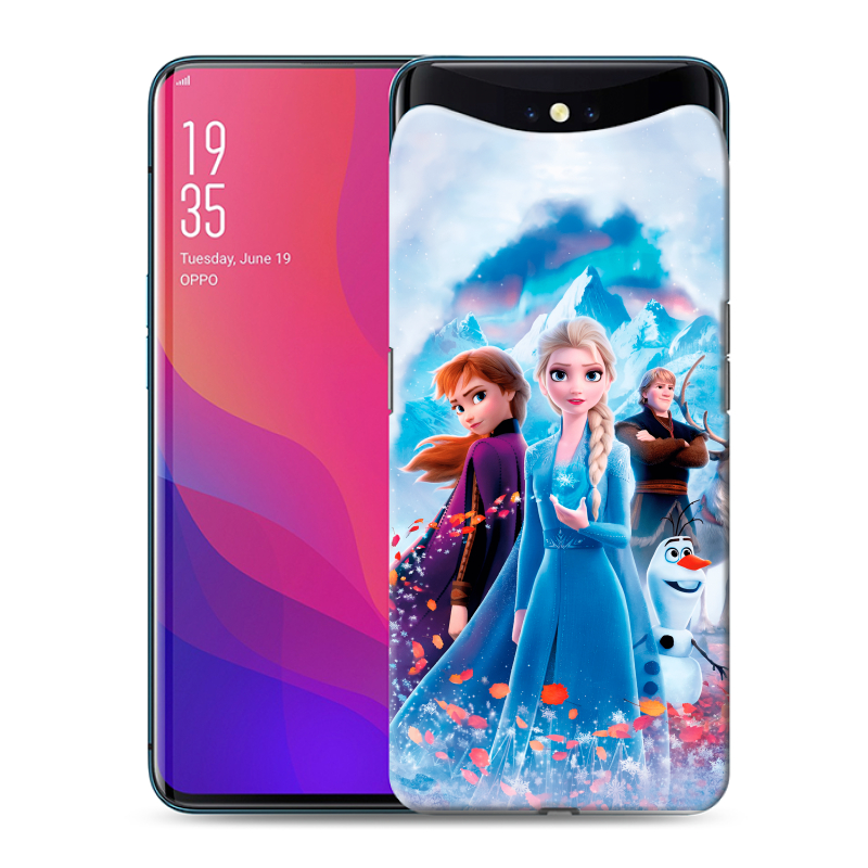 Силиконовый чехол на OPPO Find X с принтом Холодное сердце Frozen Силиконовый чехол на OPPO Find X с принтом Холодное сердце Frozen