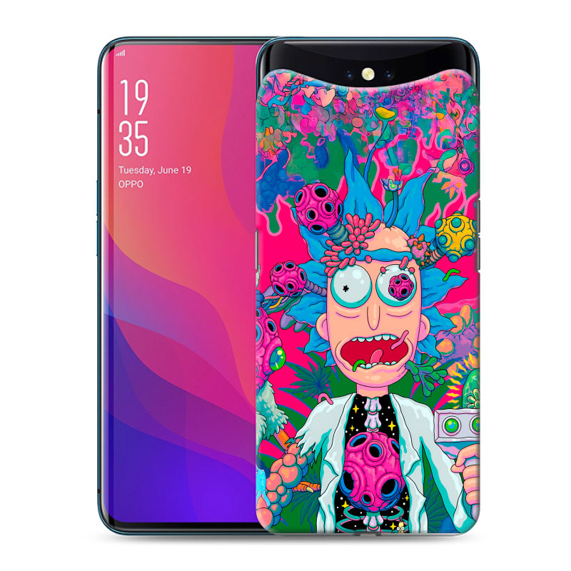Силиконовый чехол на OPPO Find X с принтом Рик и Морти Rick Morty Силиконовый чехол на OPPO Find X с принтом Рик и Морти Rick Morty