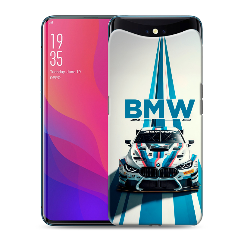 Пластиковый чехол на OPPO Find X с принтом БМВ BMW Пластиковый чехол на OPPO Find X с принтом БМВ BMW