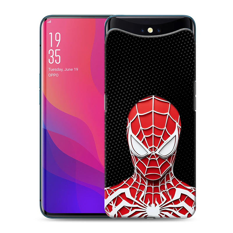 Пластиковый чехол на OPPO Find X с принтом человек паук spiderman Пластиковый чехол на OPPO Find X с принтом человек паук spiderman