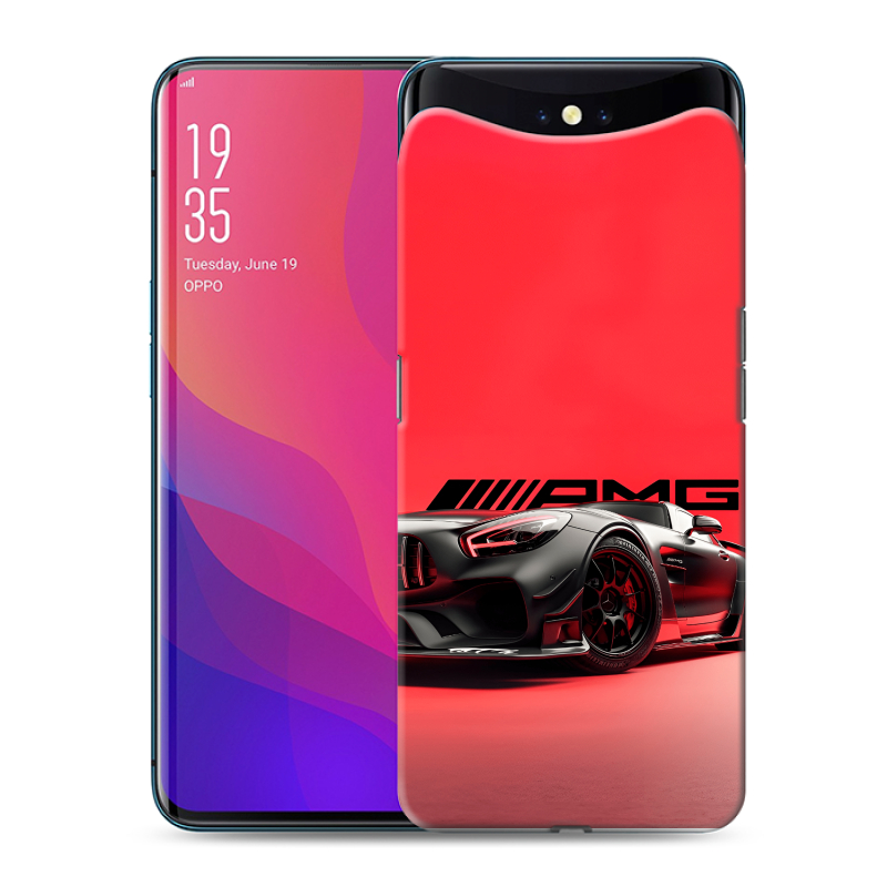 Пластиковый чехол на OPPO Find X с принтом Мерседес Mercedes AMG Пластиковый чехол на OPPO Find X с принтом Мерседес Mercedes AMG