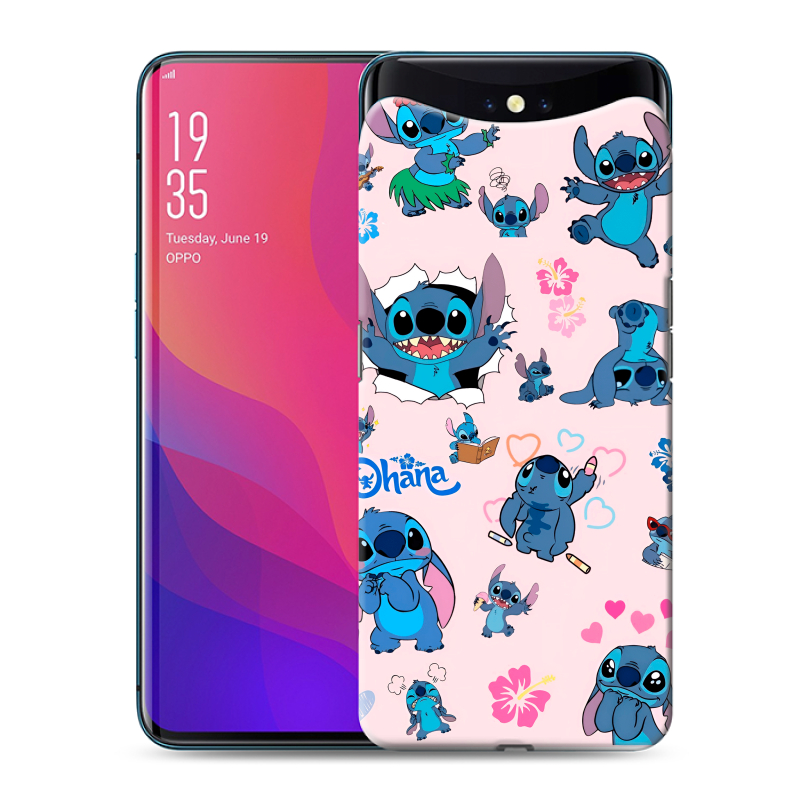 Пластиковый чехол на OPPO Find X с принтом Лило и Стич Пластиковый чехол на OPPO Find X с принтом Лило и Стич