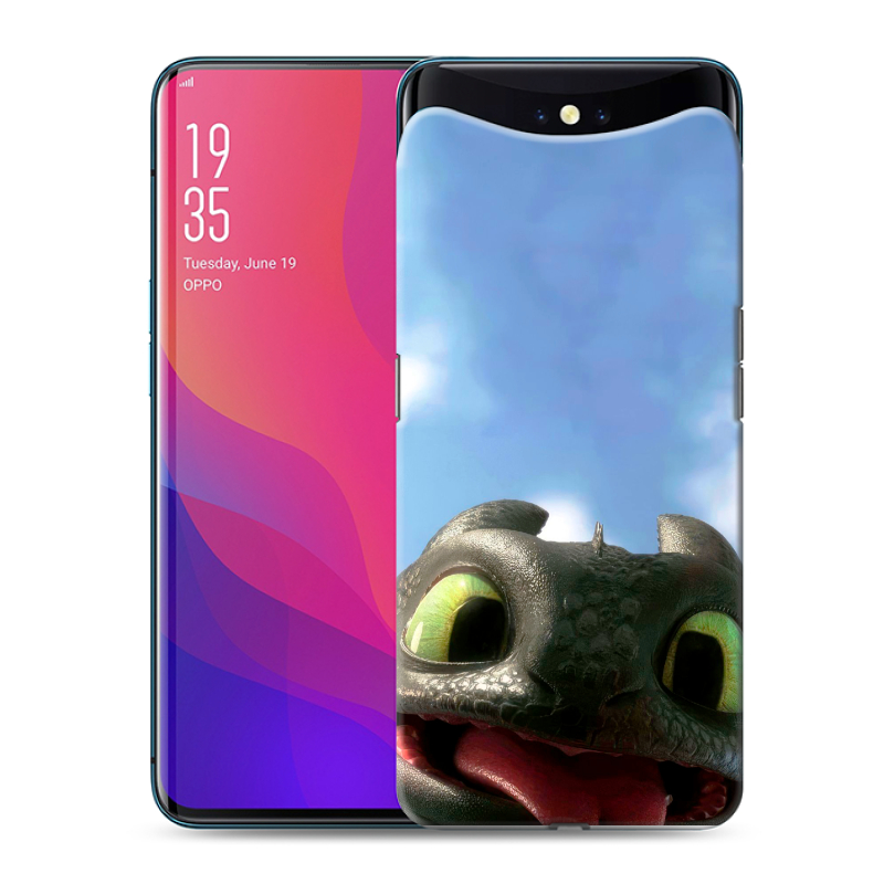 Силиконовый чехол на OPPO Find X с принтом Как приручить дракона Силиконовый чехол на OPPO Find X с принтом Как приручить дракона