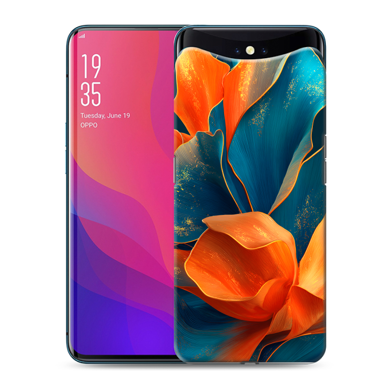 Пластиковый чехол на OPPO Find X с принтом Цветы Пластиковый чехол на OPPO Find X с принтом Цветы