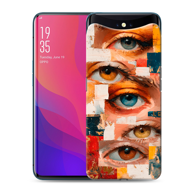 Силиконовый чехол на OPPO Find X с принтом Модный принт Силиконовый чехол на OPPO Find X с принтом Модный принт