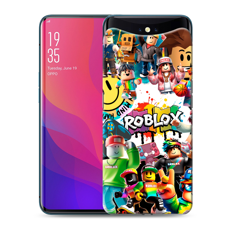 Пластиковый чехол на OPPO Find X с принтом Roblox Роблокс Пластиковый чехол на OPPO Find X с принтом Roblox Роблокс
