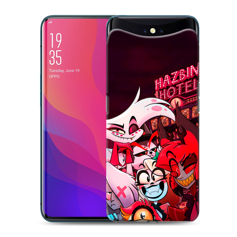 Пластиковый чехол на OPPO Find X с принтом Hazbin Hotel Отель Хазбин Пластиковый чехол на OPPO Find X с принтом Hazbin Hotel Отель Хазбин
