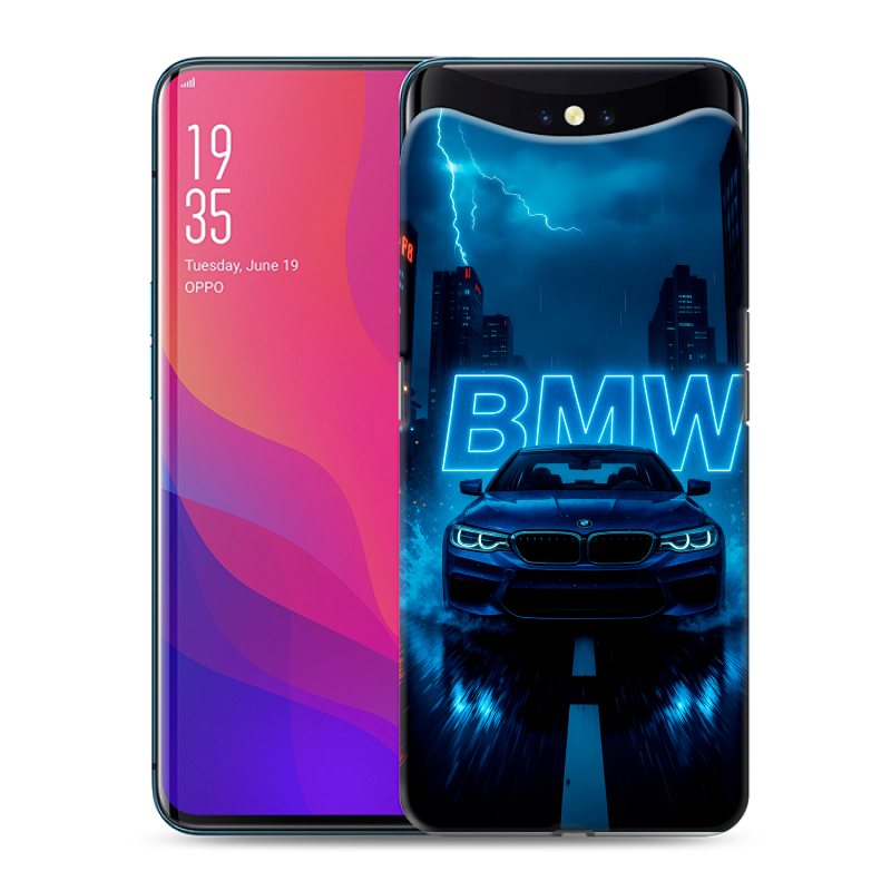 Пластиковый чехол на OPPO Find X с принтом BMW БМВ Пластиковый чехол на OPPO Find X с принтом BMW БМВ
