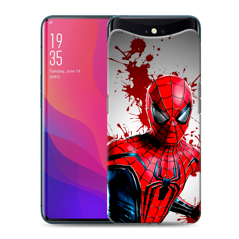 Силиконовый чехол на OPPO Find X с принтом Spiderman Человек паук Силиконовый чехол на OPPO Find X с принтом Spiderman Человек паук