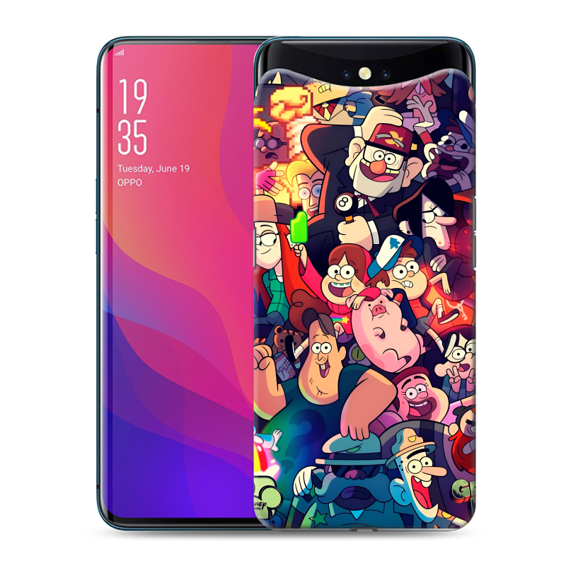 Силиконовый чехол на OPPO Find X с принтом Gravity Falls Гравити Фолз Силиконовый чехол на OPPO Find X с принтом Gravity Falls Гравити Фолз