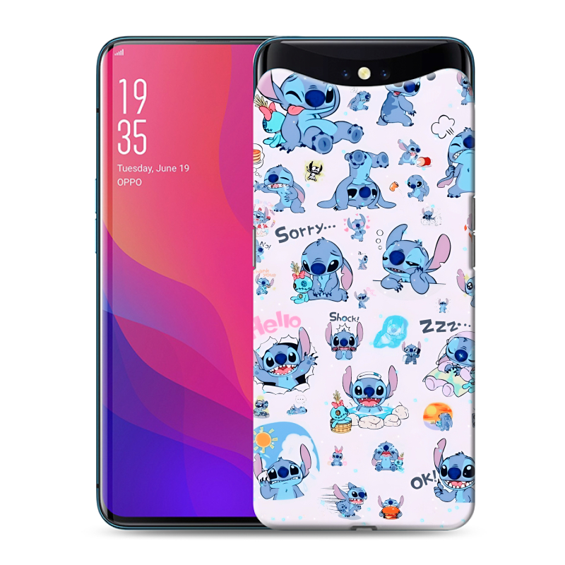 Пластиковый чехол на OPPO Find X с принтом Лило и Стич Пластиковый чехол на OPPO Find X с принтом Лило и Стич