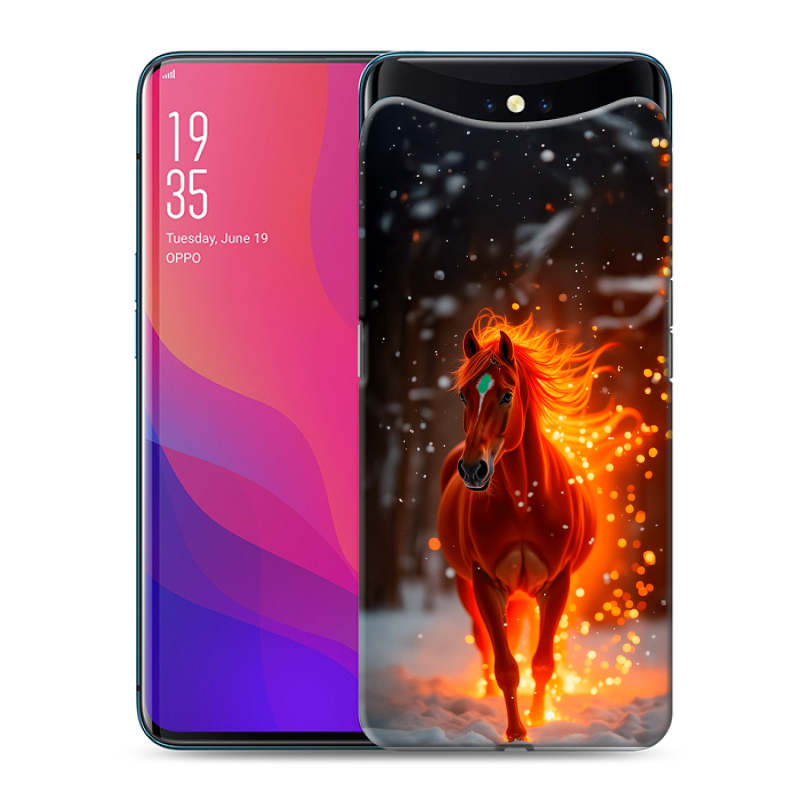 Силиконовый чехол на OPPO Find X с принтом Новый год Силиконовый чехол на OPPO Find X с принтом Новый год