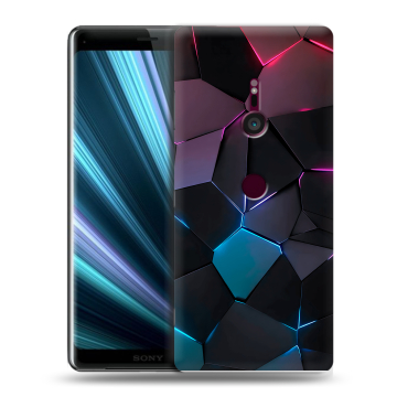 Пластиковый чехол на Sony Xperia XZ3 с принтом Геометрия неона Пластиковый чехол на Sony Xperia XZ3 с принтом Геометрия неона