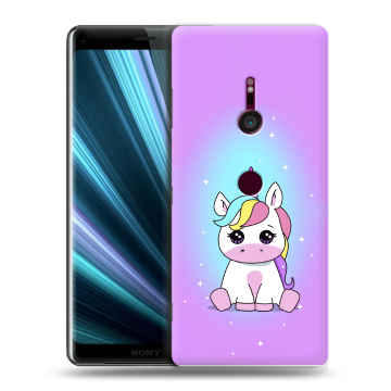 Пластиковый чехол на Sony Xperia XZ3 с принтом Единорог Пластиковый чехол на Sony Xperia XZ3 с принтом Единорог