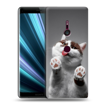 Пластиковый чехол на Sony Xperia XZ3 с принтом Коты Пластиковый чехол на Sony Xperia XZ3 с принтом Коты