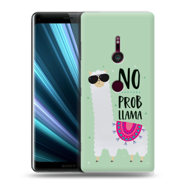 Пластиковый чехол на Sony Xperia XZ3 с принтом Лама Пластиковый чехол на Sony Xperia XZ3 с принтом Лама