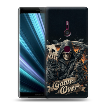 Пластиковый чехол на Sony Xperia XZ3 с принтом Скелет карты Пластиковый чехол на Sony Xperia XZ3 с принтом Скелет карты