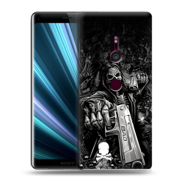 Пластиковый чехол на Sony Xperia XZ3 с принтом Скелет Пластиковый чехол на Sony Xperia XZ3 с принтом Скелет