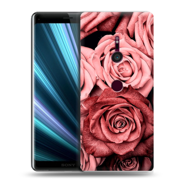 Пластиковый чехол на Sony Xperia XZ3 с принтом Цветы розы Пластиковый чехол на Sony Xperia XZ3 с принтом Цветы розы