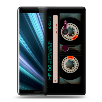 Пластиковый чехол на Sony Xperia XZ3 с принтом Кассета