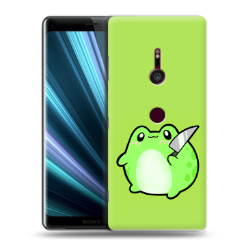 Пластиковый чехол на Sony Xperia XZ3 с принтом Лягушенок Пластиковый чехол на Sony Xperia XZ3 с принтом Лягушенок
