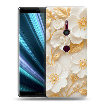 Пластиковый чехол на Sony Xperia XZ3 с принтом Цветы Пластиковый чехол на Sony Xperia XZ3 с принтом Цветы