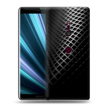 Пластиковый чехол на Sony Xperia XZ3 с принтом Текстура металла
