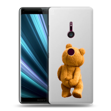 Пластиковый чехол на Sony Xperia XZ3 с принтом Медведь Пластиковый чехол на Sony Xperia XZ3 с принтом Медведь