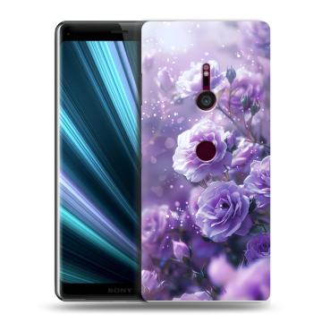 Пластиковый чехол на Sony Xperia XZ3 с принтом Розы цветы Пластиковый чехол на Sony Xperia XZ3 с принтом Розы цветы