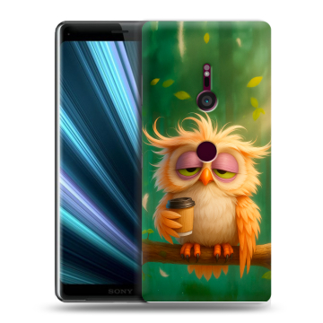 Пластиковый чехол на Sony Xperia XZ3 с принтом сова