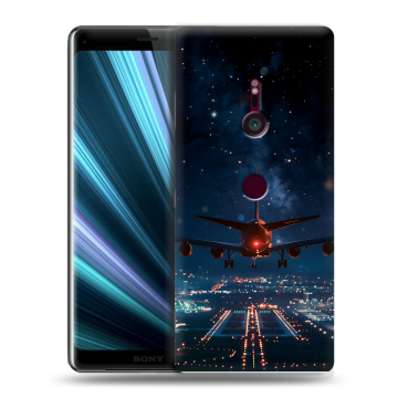 Пластиковый чехол на Sony Xperia XZ3 с принтом самолет Пластиковый чехол на Sony Xperia XZ3 с принтом самолет