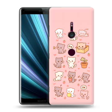 Пластиковый чехол на Sony Xperia XZ3 с принтом Hello Kitty Хелоу Кити Пластиковый чехол на Sony Xperia XZ3 с принтом Hello Kitty Хелоу Кити