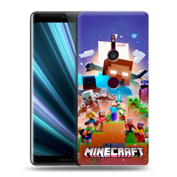 Пластиковый чехол на Sony Xperia XZ3 с принтом Майнкрафт Minecraft Пластиковый чехол на Sony Xperia XZ3 с принтом Майнкрафт Minecraft