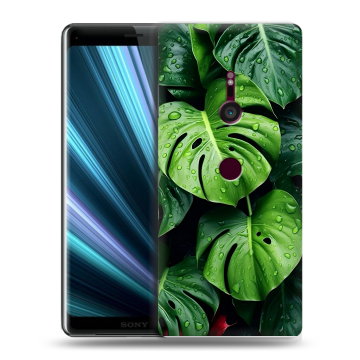 Пластиковый чехол на Sony Xperia XZ3 с принтом Листья Пластиковый чехол на Sony Xperia XZ3 с принтом Листья