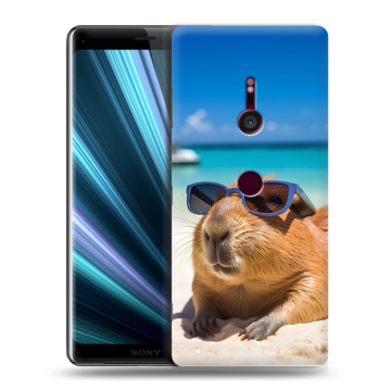Пластиковый чехол на Sony Xperia XZ3 с принтом Капибара