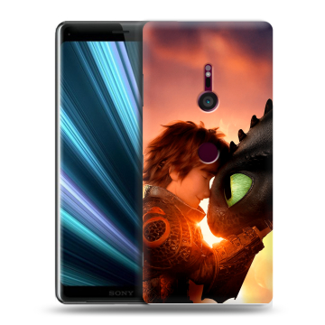Пластиковый чехол на Sony Xperia XZ3 с принтом Как приручить дракона Пластиковый чехол на Sony Xperia XZ3 с принтом Как приручить дракона