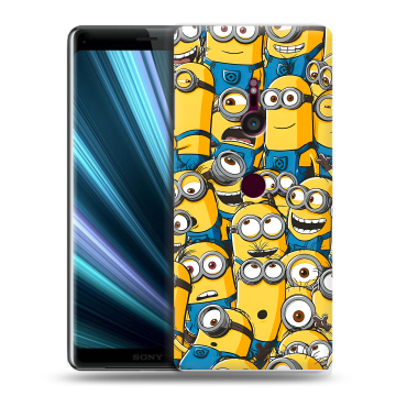 Пластиковый чехол на Sony Xperia XZ3 с принтом Миньоны Пластиковый чехол на Sony Xperia XZ3 с принтом Миньоны