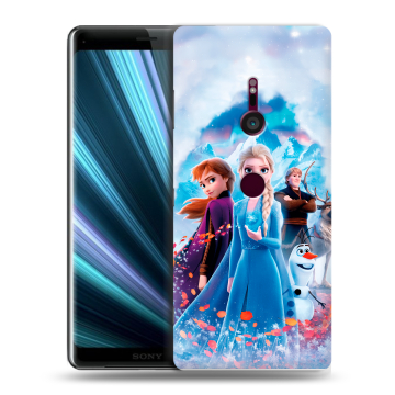 Пластиковый чехол на Sony Xperia XZ3 с принтом Холодное сердце Frozen Пластиковый чехол на Sony Xperia XZ3 с принтом Холодное сердце Frozen