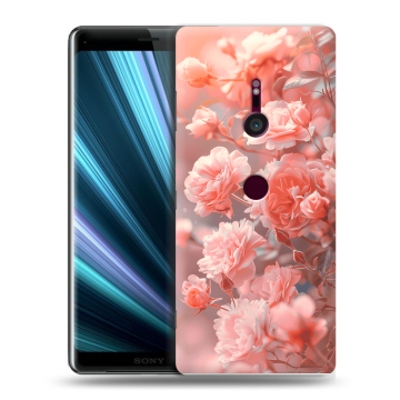 Пластиковый чехол на Sony Xperia XZ3 с принтом Розы цветы Пластиковый чехол на Sony Xperia XZ3 с принтом Розы цветы