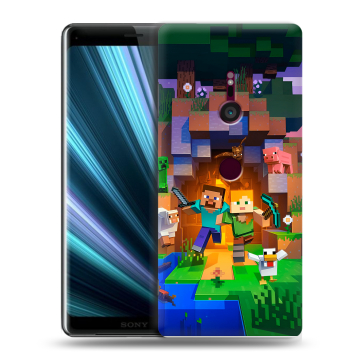 Пластиковый чехол на Sony Xperia XZ3 с принтом Майнкрафт Minecraft Пластиковый чехол на Sony Xperia XZ3 с принтом Майнкрафт Minecraft
