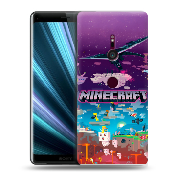 Пластиковый чехол на Sony Xperia XZ3 с принтом Майнкрафт Minecraft Пластиковый чехол на Sony Xperia XZ3 с принтом Майнкрафт Minecraft