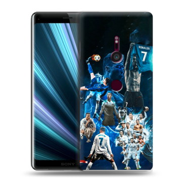 Пластиковый чехол на Sony Xperia XZ3 с принтом Реал Роналдо Пластиковый чехол на Sony Xperia XZ3 с принтом Реал Роналдо