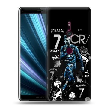 Пластиковый чехол на Sony Xperia XZ3 с принтом Реал Роналдо
