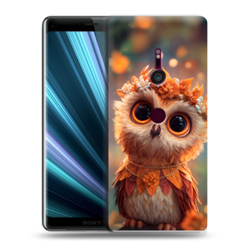 Пластиковый чехол на Sony Xperia XZ3 с принтом Милая сова Пластиковый чехол на Sony Xperia XZ3 с принтом Милая сова