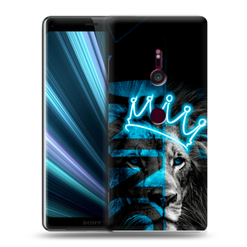 Пластиковый чехол на Sony Xperia XZ3 с принтом Король лев Пластиковый чехол на Sony Xperia XZ3 с принтом Король лев