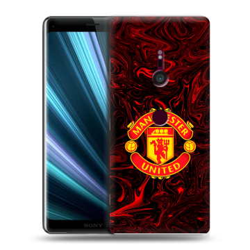 Пластиковый чехол на Sony Xperia XZ3 с принтом Manchester United Пластиковый чехол на Sony Xperia XZ3 с принтом Manchester United